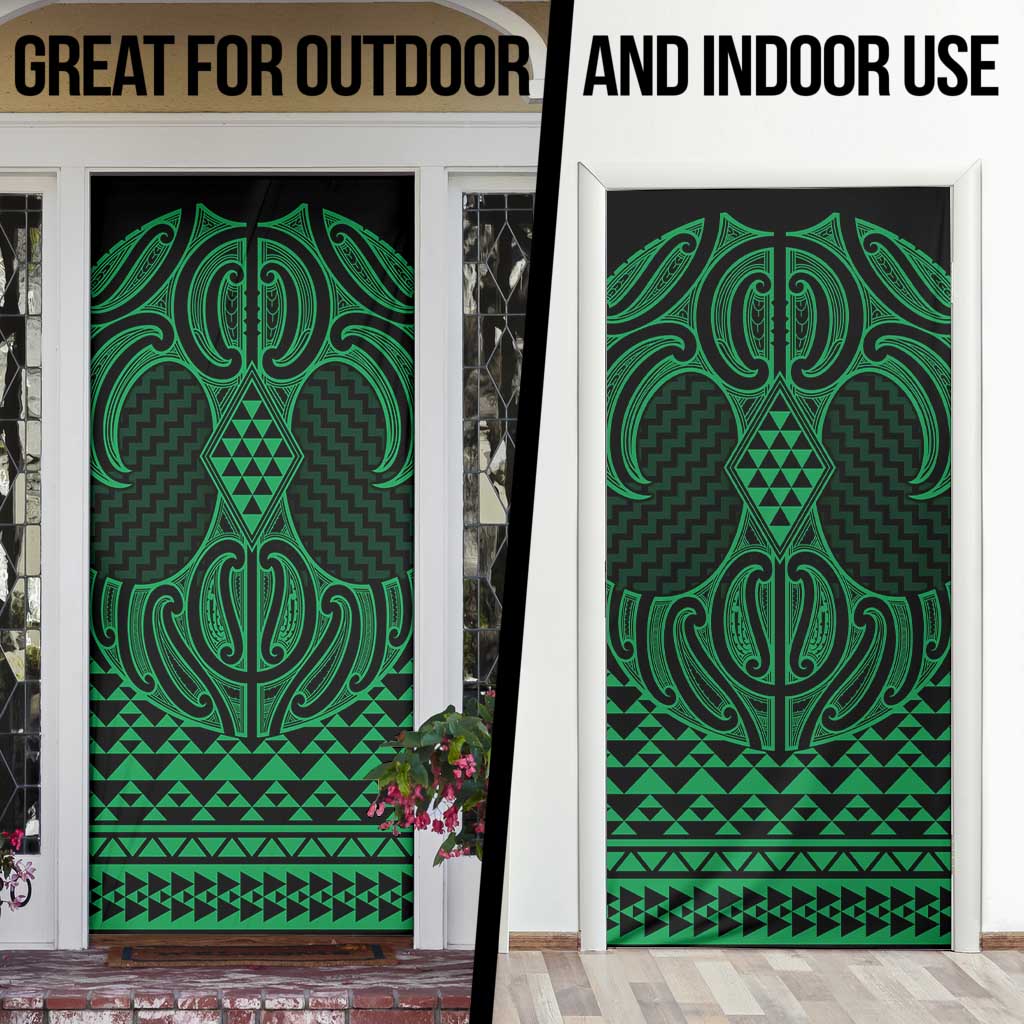 Kakariki Maori Ta Moko Poutama Art Door Cover - Aussie Hoodie