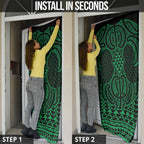 Kakariki Maori Ta Moko Poutama Art Door Cover - Aussie Hoodie