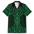 Kakariki Maori Ta Moko Poutama Art Family Matching Mermaid Dress and Hawaiian Shirt