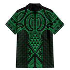 Kakariki Maori Ta Moko Poutama Art Family Matching Mermaid Dress and Hawaiian Shirt