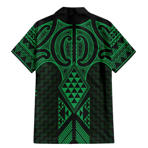 Kakariki Maori Ta Moko Poutama Art Family Matching Mermaid Dress and Hawaiian Shirt