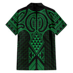 Kakariki Maori Ta Moko Poutama Art Family Matching Summer Maxi Dress and Hawaiian Shirt