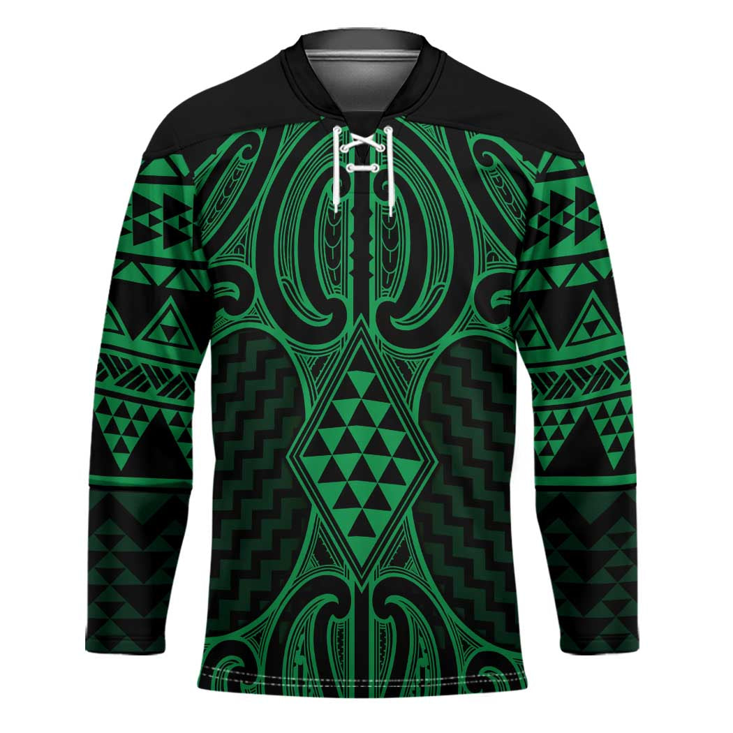 Kakariki Maori Ta Moko Poutama Art Hockey Jersey - Aussie Hoodie