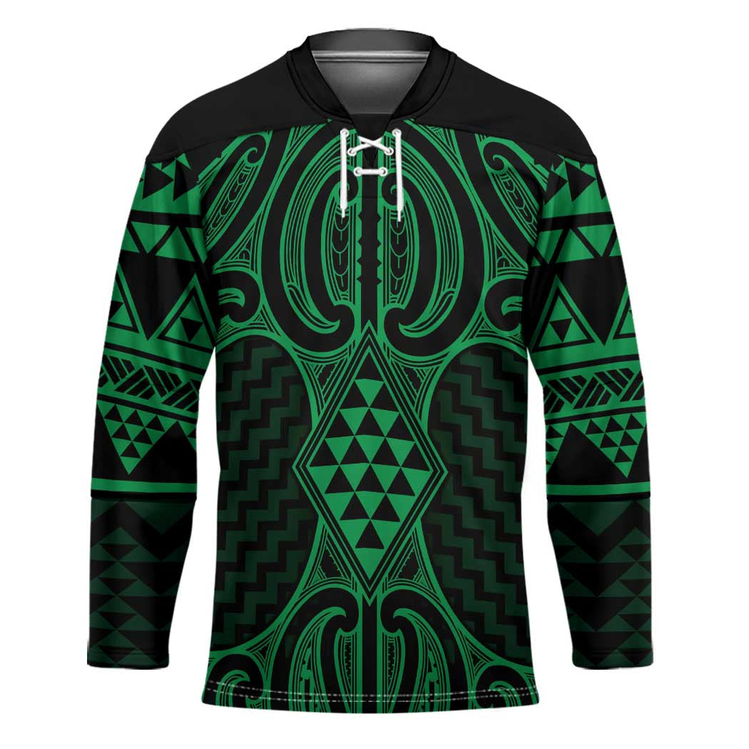 Kakariki Maori Ta Moko Poutama Art Hockey Jersey - Aussie Hoodie