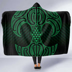 Kakariki Maori Ta Moko Poutama Art Hooded Blanket