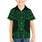 Kakariki Maori Ta Moko Poutama Art Kid Hawaiian Shirt