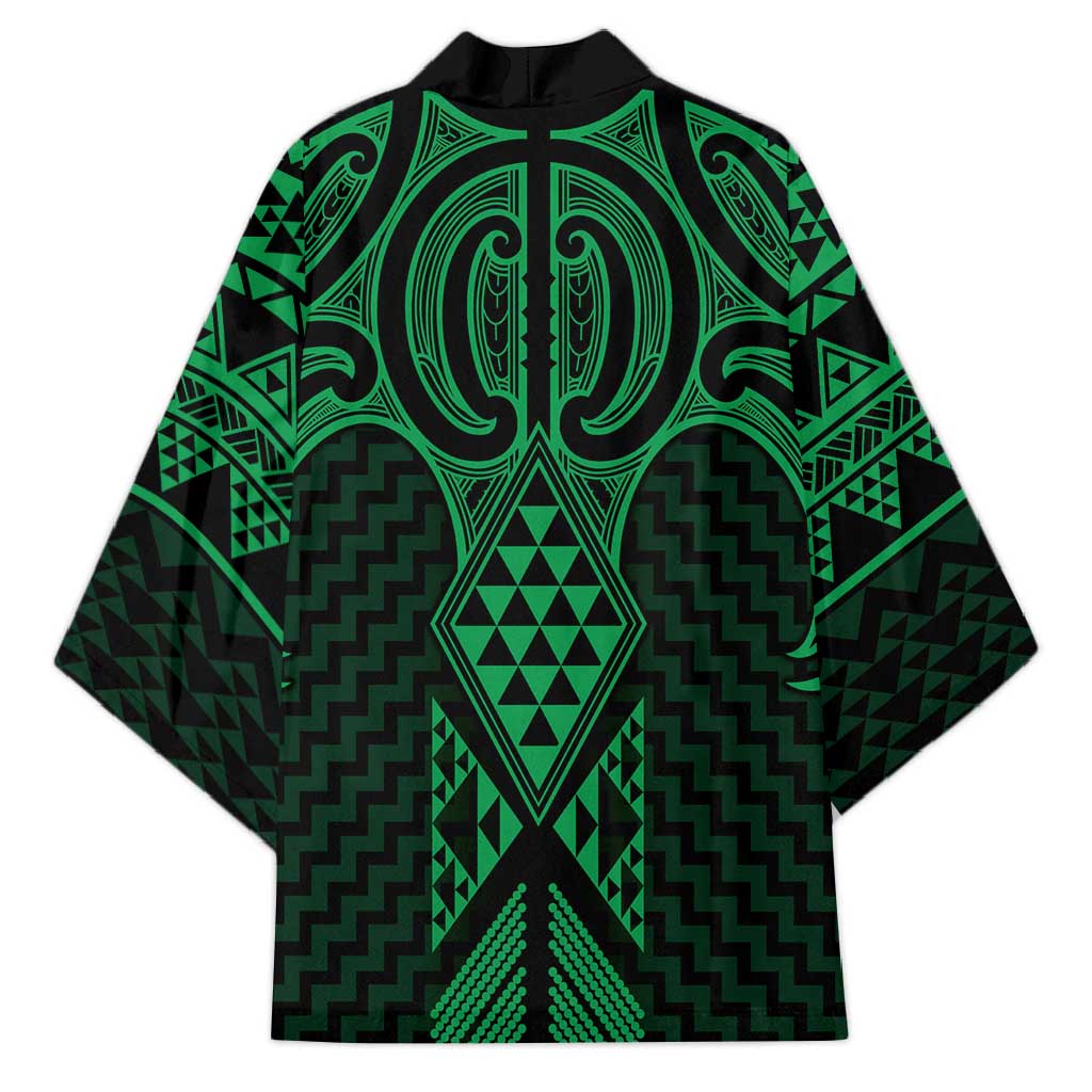 Kakariki Maori Ta Moko Poutama Art Kimono - Aussie Hoodie