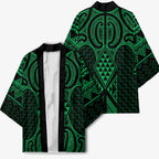 Kakariki Maori Ta Moko Poutama Art Kimono - Aussie Hoodie