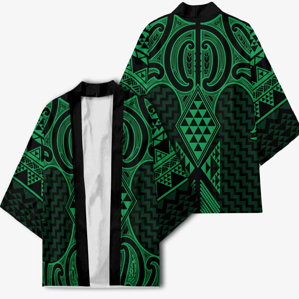 Kakariki Maori Ta Moko Poutama Art Kimono - Aussie Hoodie