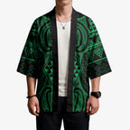 Kakariki Maori Ta Moko Poutama Art Kimono - Aussie Hoodie