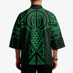 Kakariki Maori Ta Moko Poutama Art Kimono - Aussie Hoodie