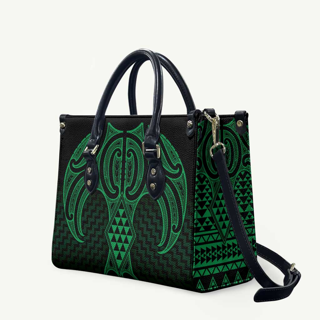 Kakariki Maori Ta Moko Poutama Art Leather Bag - Aussie Hoodie