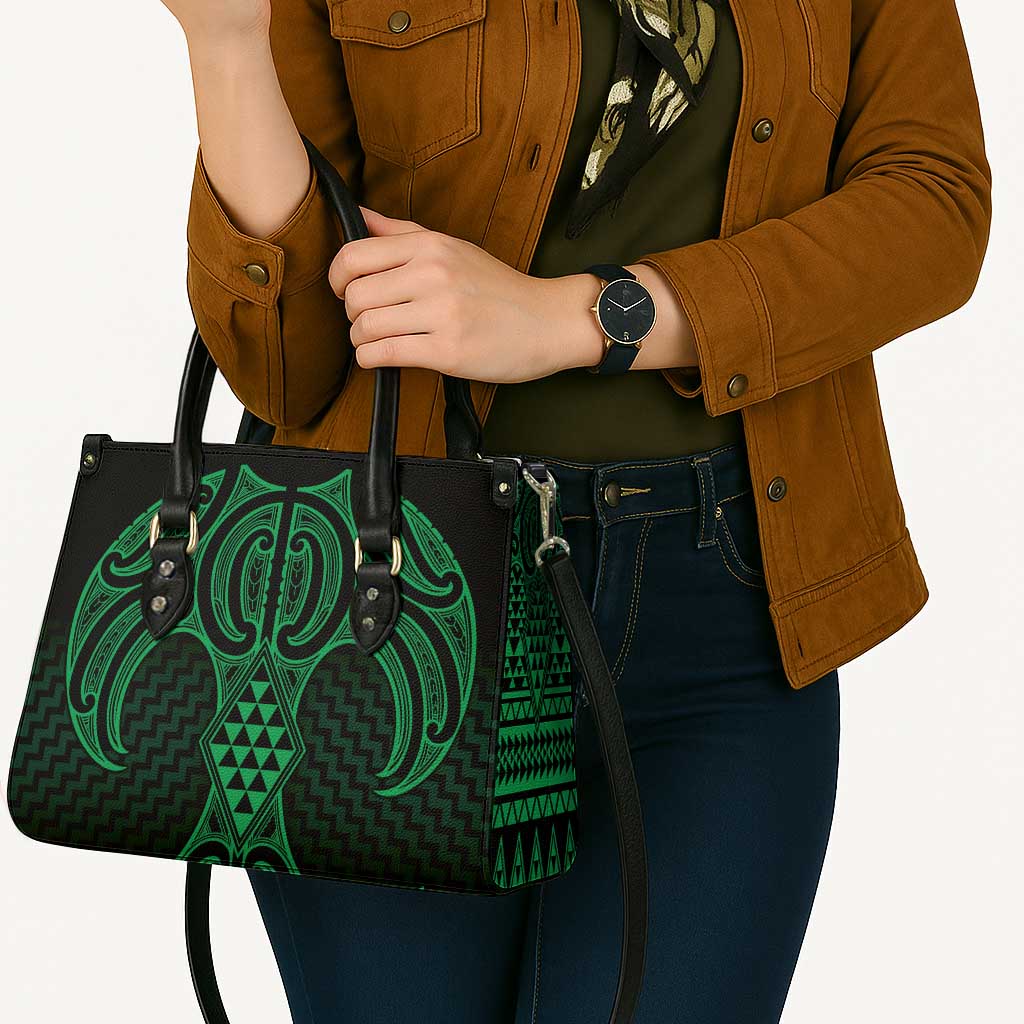 Kakariki Maori Ta Moko Poutama Art Leather Bag - Aussie Hoodie