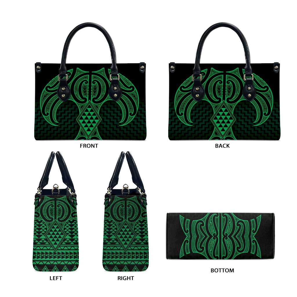 Kakariki Maori Ta Moko Poutama Art Leather Bag - Aussie Hoodie