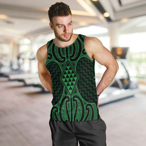 Kakariki Maori Ta Moko Poutama Art Men Tank Top