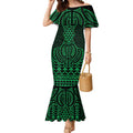Kakariki Maori Ta Moko Poutama Art Mermaid Dress