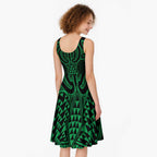 Kakariki Maori Ta Moko Poutama Art Midi Dress - Aussie Hoodie