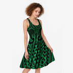 Kakariki Maori Ta Moko Poutama Art Midi Dress - Aussie Hoodie