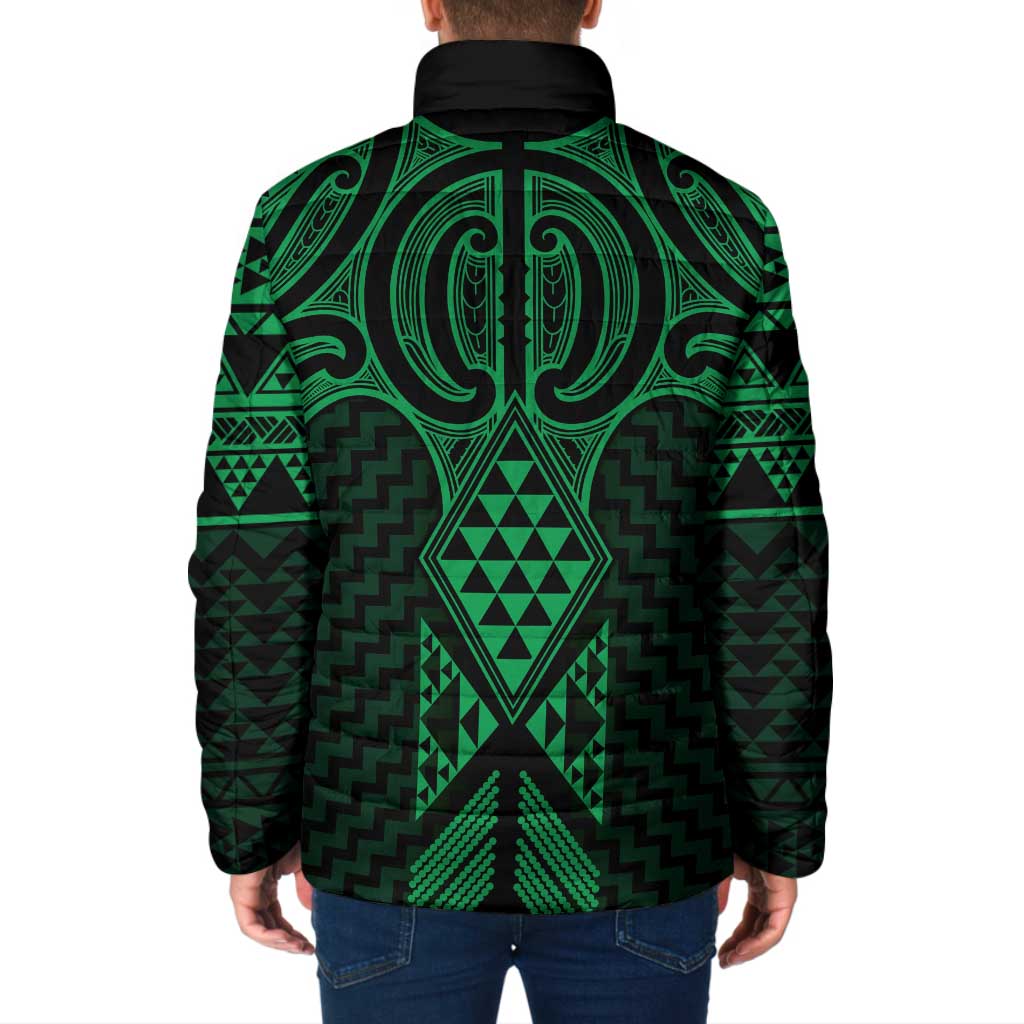 Kakariki Maori Ta Moko Poutama Art Padded Jacket - Aussie Hoodie