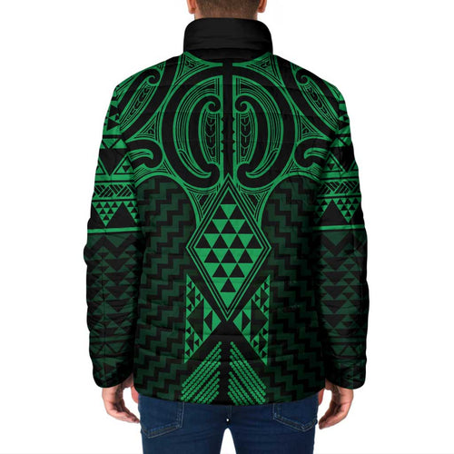 Kakariki Maori Ta Moko Poutama Art Padded Jacket - Aussie Hoodie