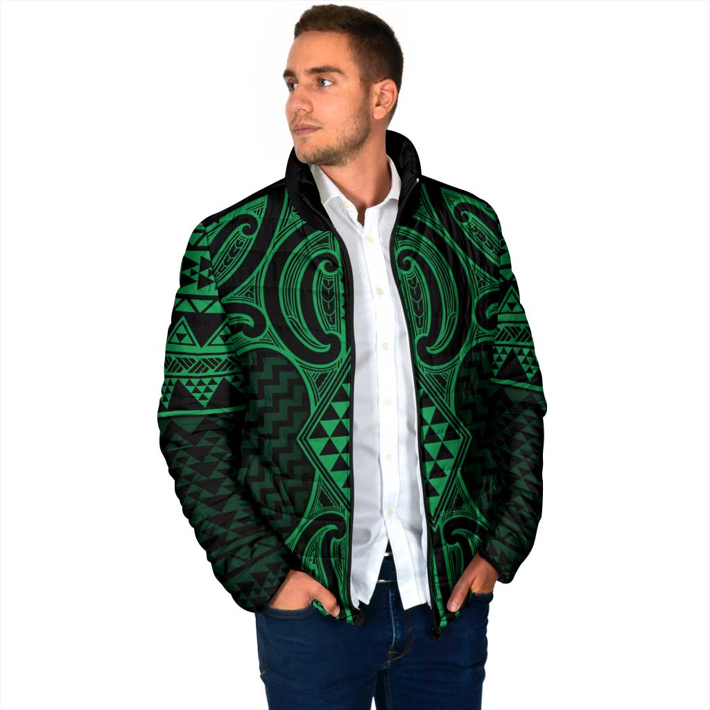 Kakariki Maori Ta Moko Poutama Art Padded Jacket - Aussie Hoodie