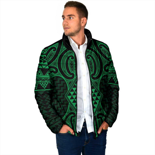 Kakariki Maori Ta Moko Poutama Art Padded Jacket - Aussie Hoodie