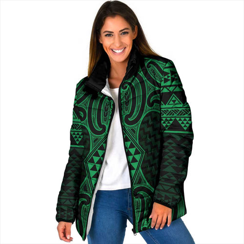 Kakariki Maori Ta Moko Poutama Art Padded Jacket - Aussie Hoodie