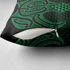 Kakariki Maori Ta Moko Poutama Art Pillow Cover - Aussie Hoodie