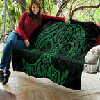 Kakariki Maori Ta Moko Poutama Art Quilt