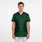 Kakariki Maori Ta Moko Poutama Art Scrub Top - Aussie Hoodie