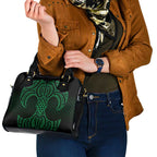 Kakariki Maori Ta Moko Poutama Art Shoulder Handbag