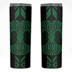 Kakariki Maori Ta Moko Poutama Art Skinny Tumbler