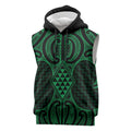 Kakariki Maori Ta Moko Poutama Art Sleeveless Hoodie - Aussie Hoodie
