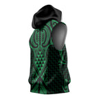 Kakariki Maori Ta Moko Poutama Art Sleeveless Hoodie - Aussie Hoodie