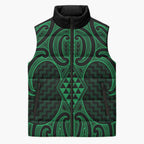 Kakariki Maori Ta Moko Poutama Art Sleeveless Puffer Jacket - Aussie Hoodie