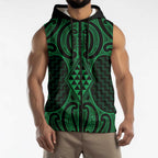 Kakariki Maori Ta Moko Poutama Art Sleeveless Zip Hoodie LT9