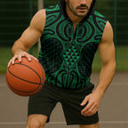 Kakariki Maori Ta Moko Poutama Art Sleeveless Zip Hoodie LT9
