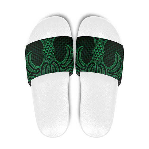 Kakariki Maori Ta Moko Poutama Art Slide Sandals - Aussie Hoodie