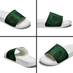 Kakariki Maori Ta Moko Poutama Art Slide Sandals - Aussie Hoodie
