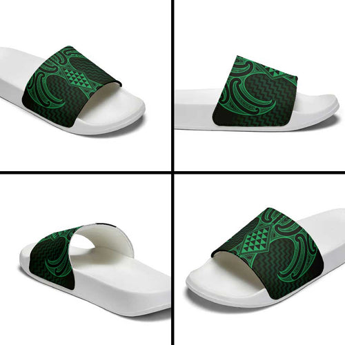 Kakariki Maori Ta Moko Poutama Art Slide Sandals - Aussie Hoodie