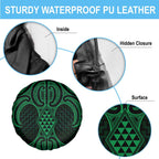 Kakariki Maori Ta Moko Poutama Art Spare Tire Cover