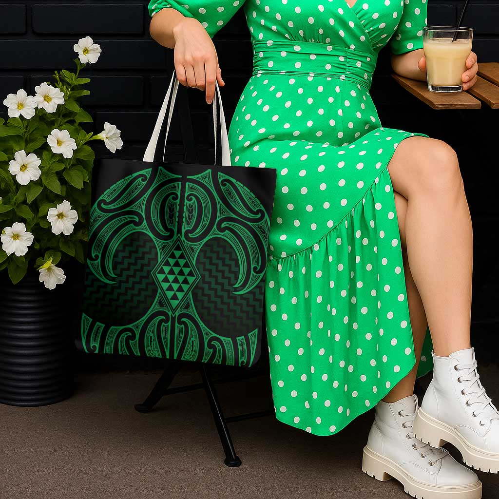 Kakariki Maori Ta Moko Poutama Art Tote Bag - Aussie Hoodie