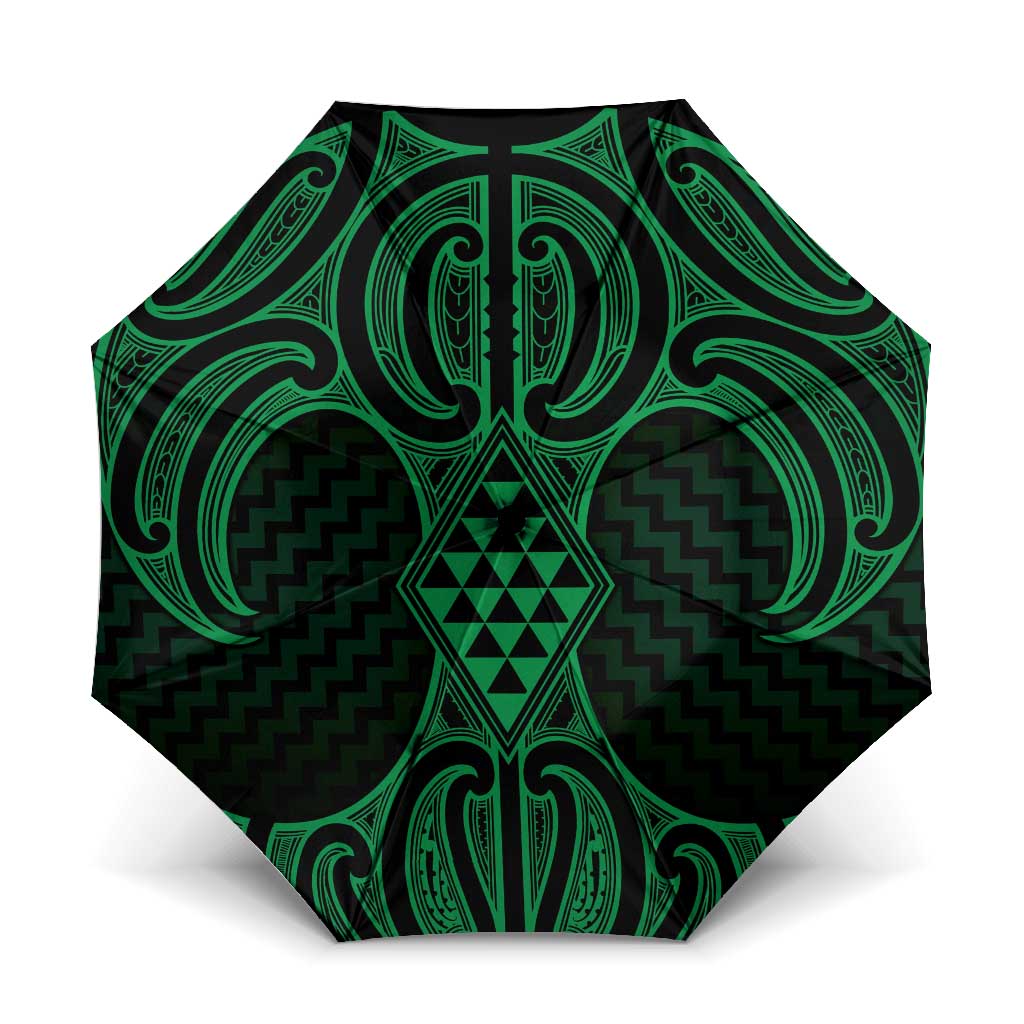 Kakariki Maori Ta Moko Poutama Art Umbrella - Aussie Hoodie