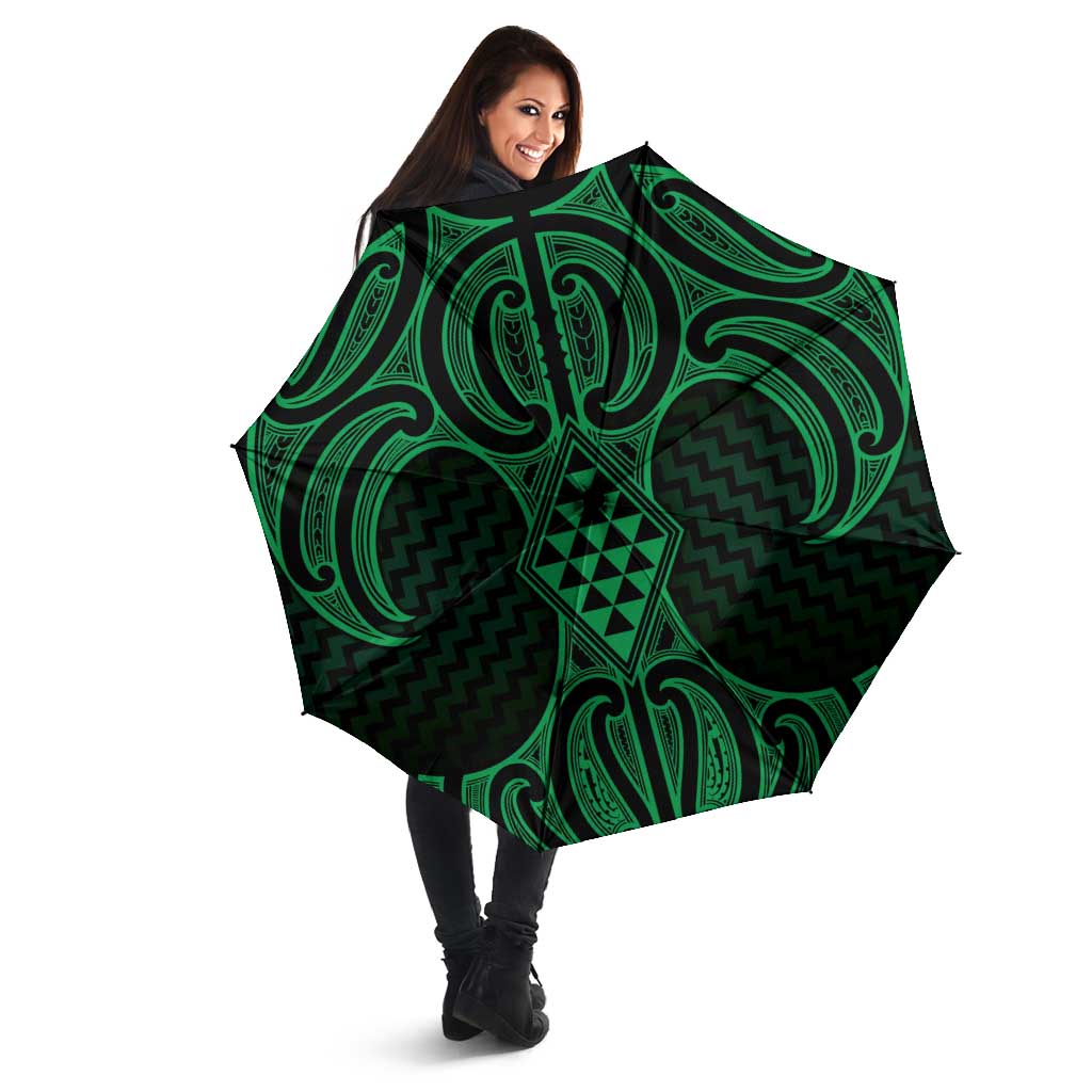 Kakariki Maori Ta Moko Poutama Art Umbrella - Aussie Hoodie