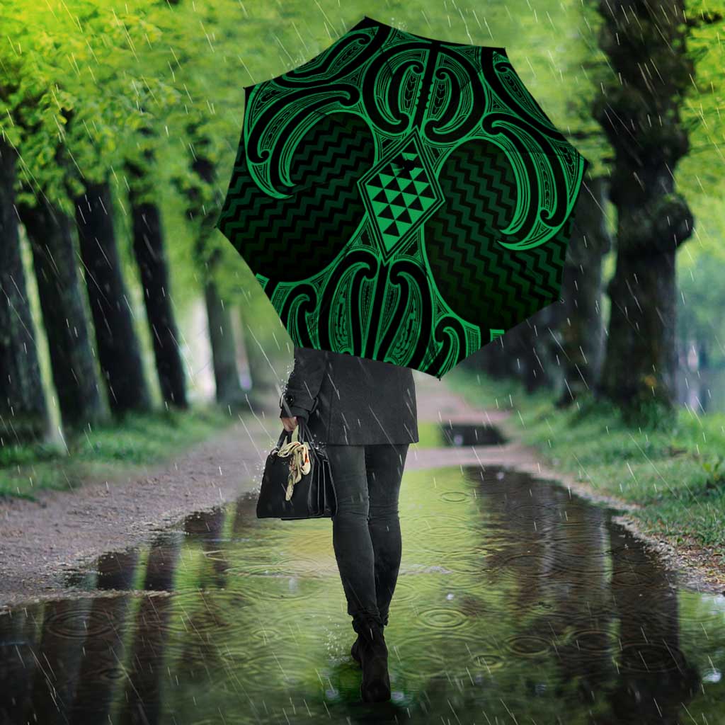 Kakariki Maori Ta Moko Poutama Art Umbrella - Aussie Hoodie