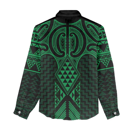 Kakariki Maori Ta Moko Poutama Art Women Casual Shirt