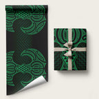 Kakariki Maori Ta Moko Poutama Art Wrapping Paper - Aussie Hoodie