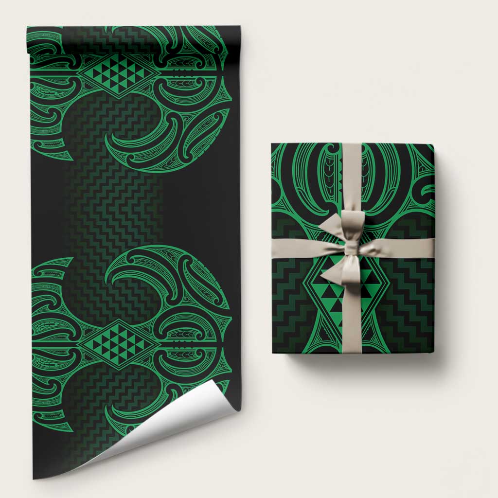 Kakariki Maori Ta Moko Poutama Art Wrapping Paper - Aussie Hoodie