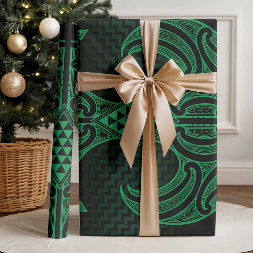 Kakariki Maori Ta Moko Poutama Art Wrapping Paper - Aussie Hoodie