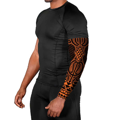 Karaka Maori Ta Moko Poutama Art Arm Sleeves - Aussie Hoodie